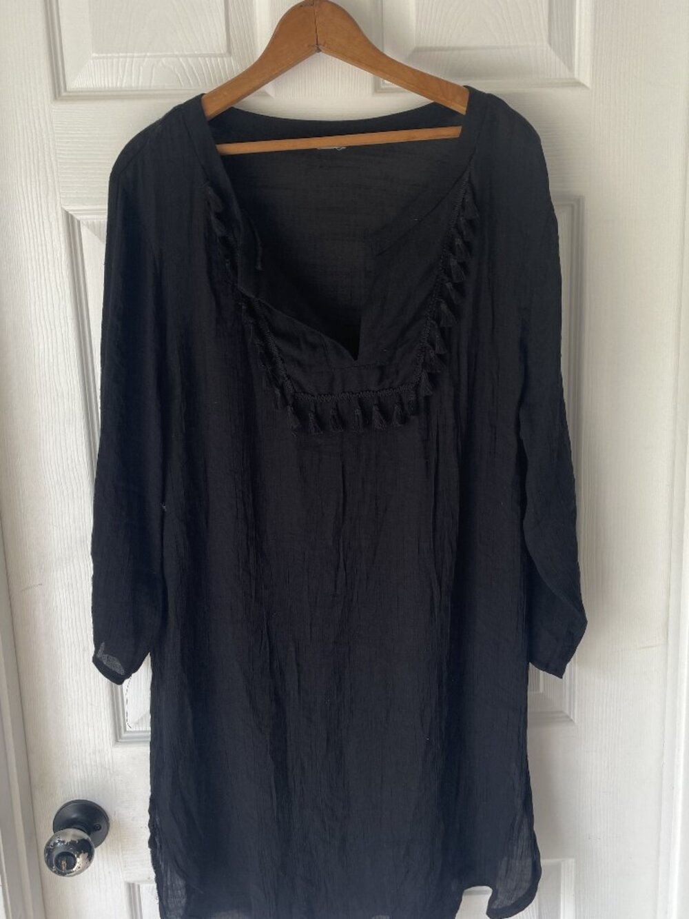 Black Beach Coverup Size L